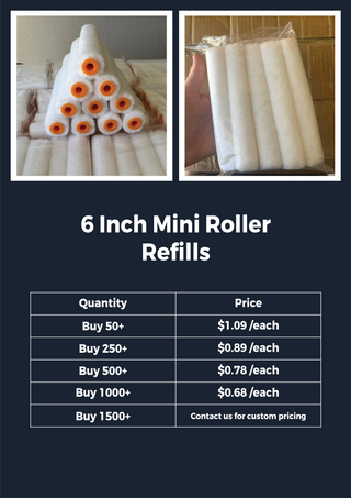 6 Inch Mini Roller Refills.