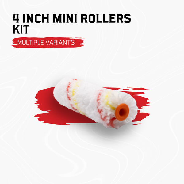 48-Pack 4-Inch Mini Paint Roller Covers – Polyester Refill Sleeves For Walls, Ceilings & Tight Corners, Assorted Colors