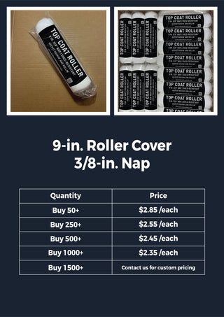 Shed Resistant 9-Inch 3/8th Inch Nap Roller Cover.